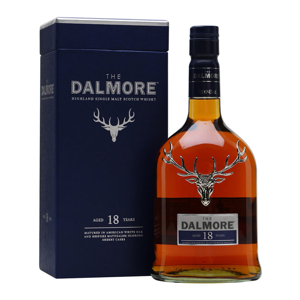 The Dalmore 18 Year Old Matured in American White Oak and Exclusive Matusalem Olorosso Sherry Casks Highland Single Malt Scotch Whisky ABV 43% Vol 70cl / 700ml (With Gift Box)