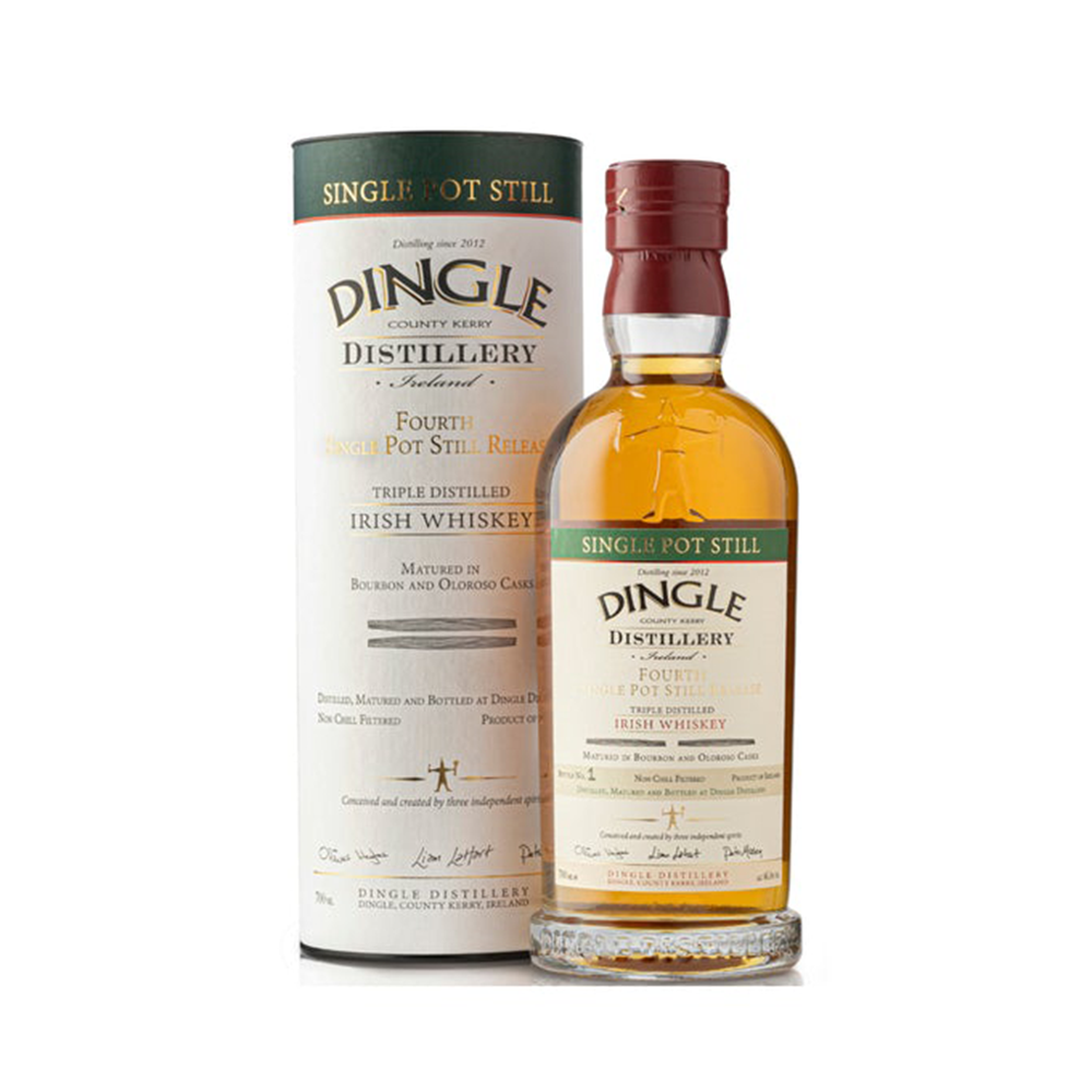 Dingle Single Pot Still Batch 4 Triple Distilled Matured in Bourbon and Oloroso Casks Irish Whiskey ABV 46.5% 70cl / 700ml with Gift Box