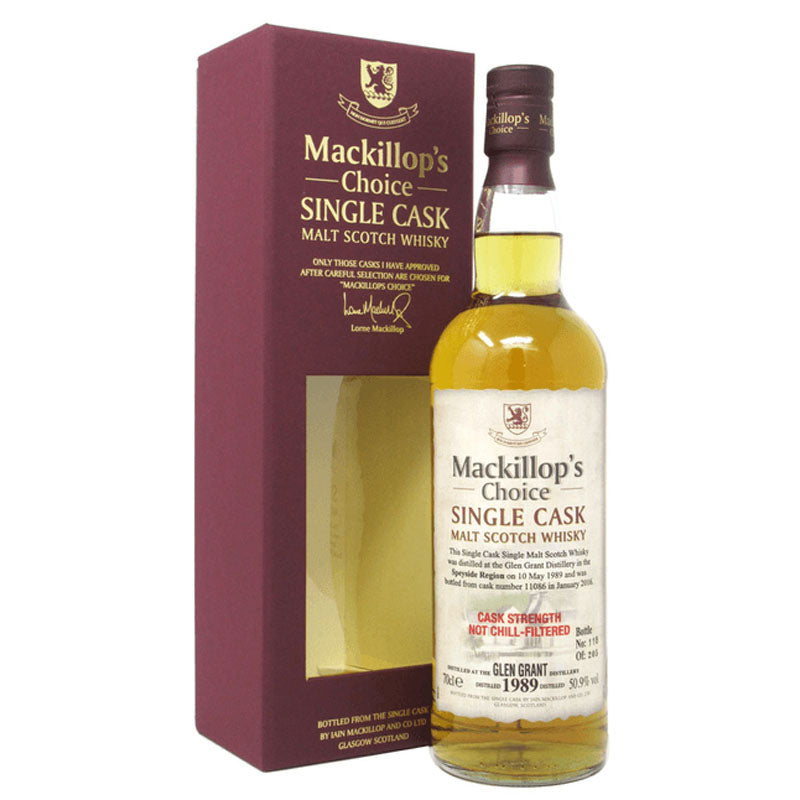 Glen Grant Distillery 1989 26 Year Old Mackillop's Choice Cask #11086 Single Cask Cask Strength Speyside Single Malt Scotch Whisky ABV 50.9% Vol 700ml / 70cl (Pre-Order 7 Days)