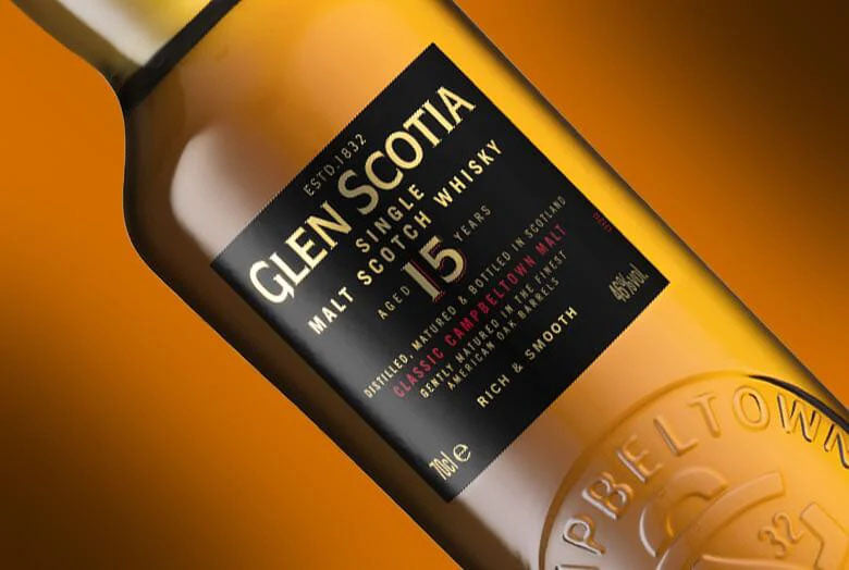 Glen Scotia 15 Year Old Gently Matured in the Finest American Oak Barrels Classic Campbeltown Single Malt Scotch Whisky ABV 46% Vol 70cl / 700ml