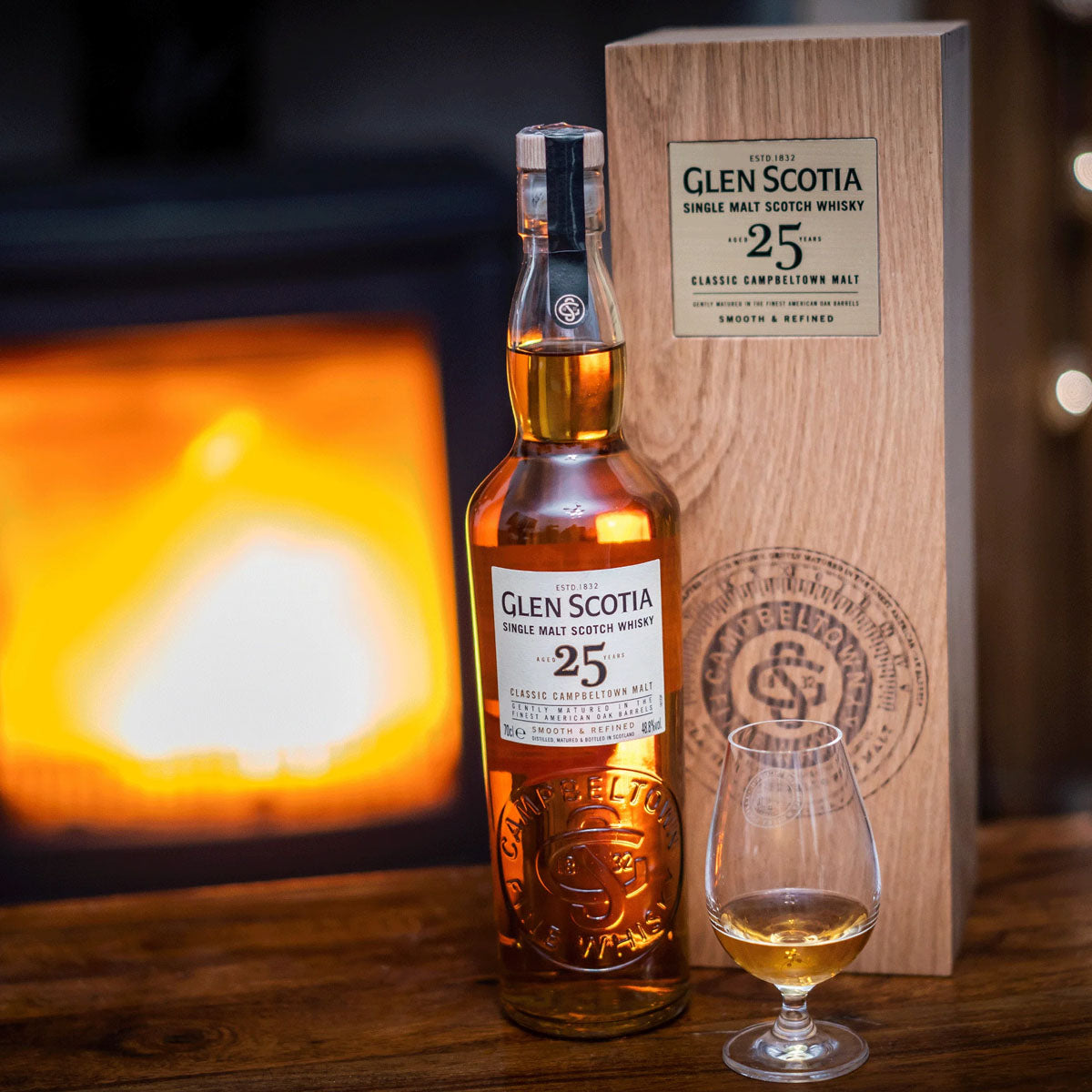 Glen Scotia 25 Year Old Gently Matured in the Finest American Oak Barrels Classic Campbeltown Single Malt Scotch Whisky ABV 48.8% Vol 70cl / 700ml