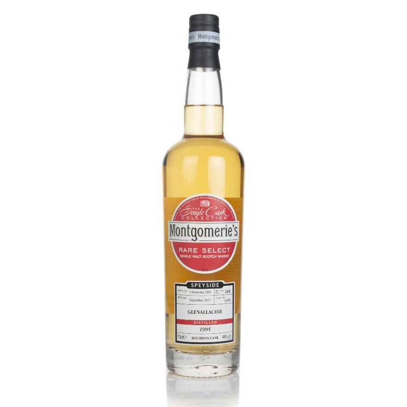 The GlenAllachie Distilled 1995 22 Year Old Montgomerie's The Single Cask Collection Bourbon Cask #15019 Hogshead Speyside Single Malt Scotch Whisky ABV 46% Vol 700ml / 70cl (Pre-Order 7 Days)
