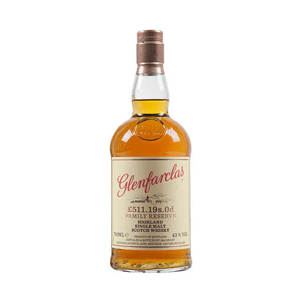 Glenfarclas £511.19s.0d Family Reserve Highland Single Malt Scotch Whisky ABV 43% Vol 700ml / 70cl (No Box)