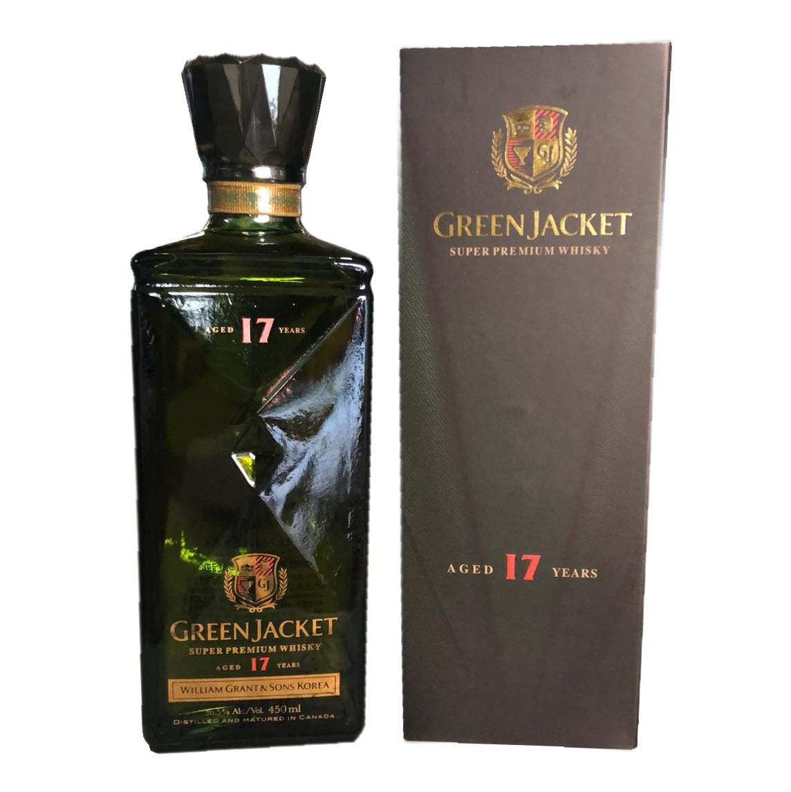 Green Jacket 17 Year Old William Grant & Son Korea Whisky ABV 36.5% Vol 45cl / 450ml (With Gift Box)