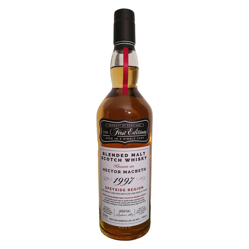 Hector Macbeth 1997 21 Year Old The First Editions Speyside Blended Malt Scotch Whisky ABV 53.6% Vol 700ml / 70cl with Gift Box (Pre-Order 7 Days)