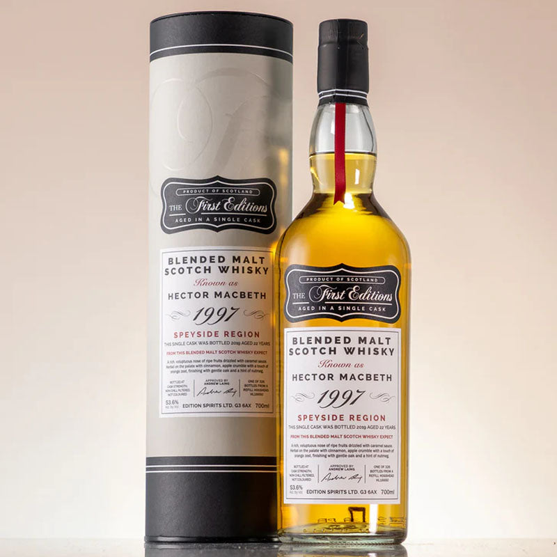 Hector Macbeth 1997 22 Year Old The First Editions Speyside Blended Malt Scotch Whisky ABV 53.6% Vol 700ml / 70cl with Gift Box (Pre-Order 7 Days)