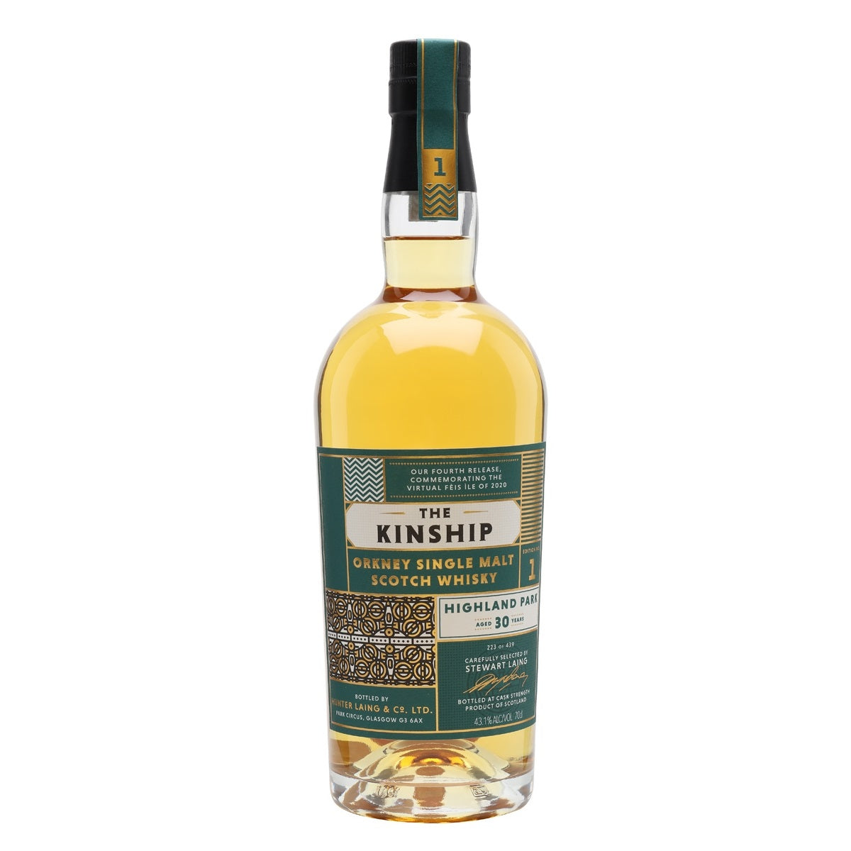 Highland Park 1990 30 Year Old Hunter Laing The Kinship 4th / 2020 Release Cask Strength Kirkwall Isle of Orkney Single Malt Scotch Whisky ABV 43.1% Vol 700ml / 70cl
