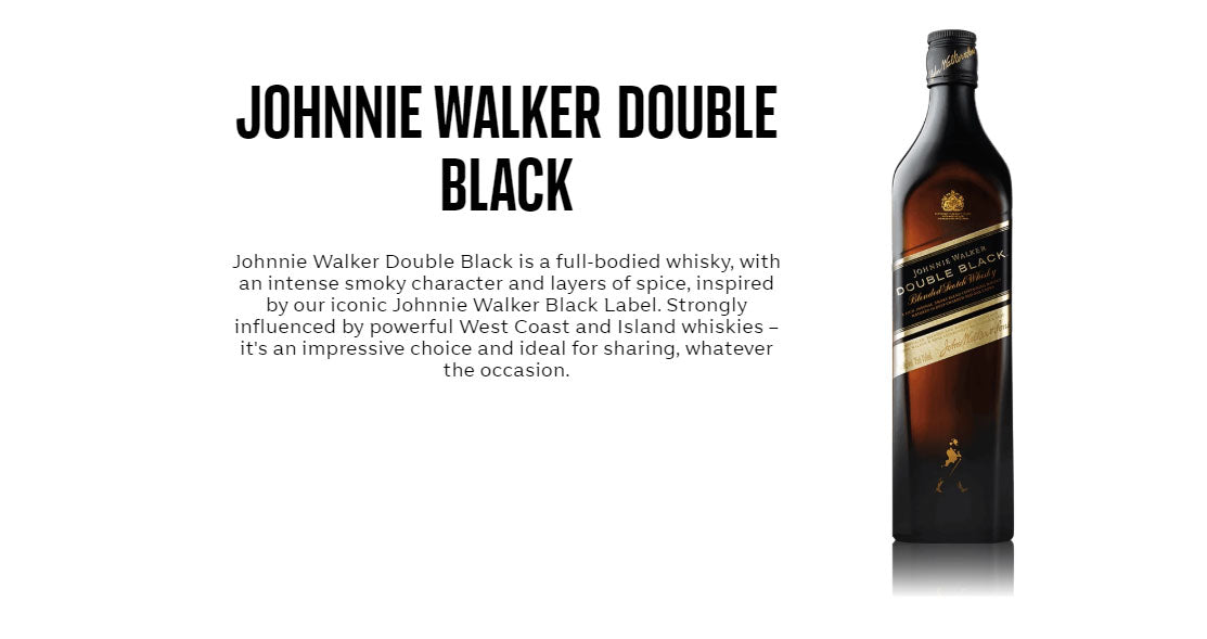 Johnnie Walker Double Black Label Blended Scotch Whisky ABV 40% Vol 100cl / 1000ml / 1L (With Box)