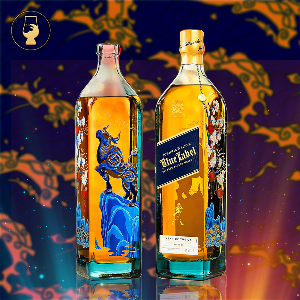Johnnie Walker Blue Label - Year of the OX (Limited Edition Design 2021) Blended Scotch Whisky ABV 40% Vol 750ml / 75cl (With Gift Box)
