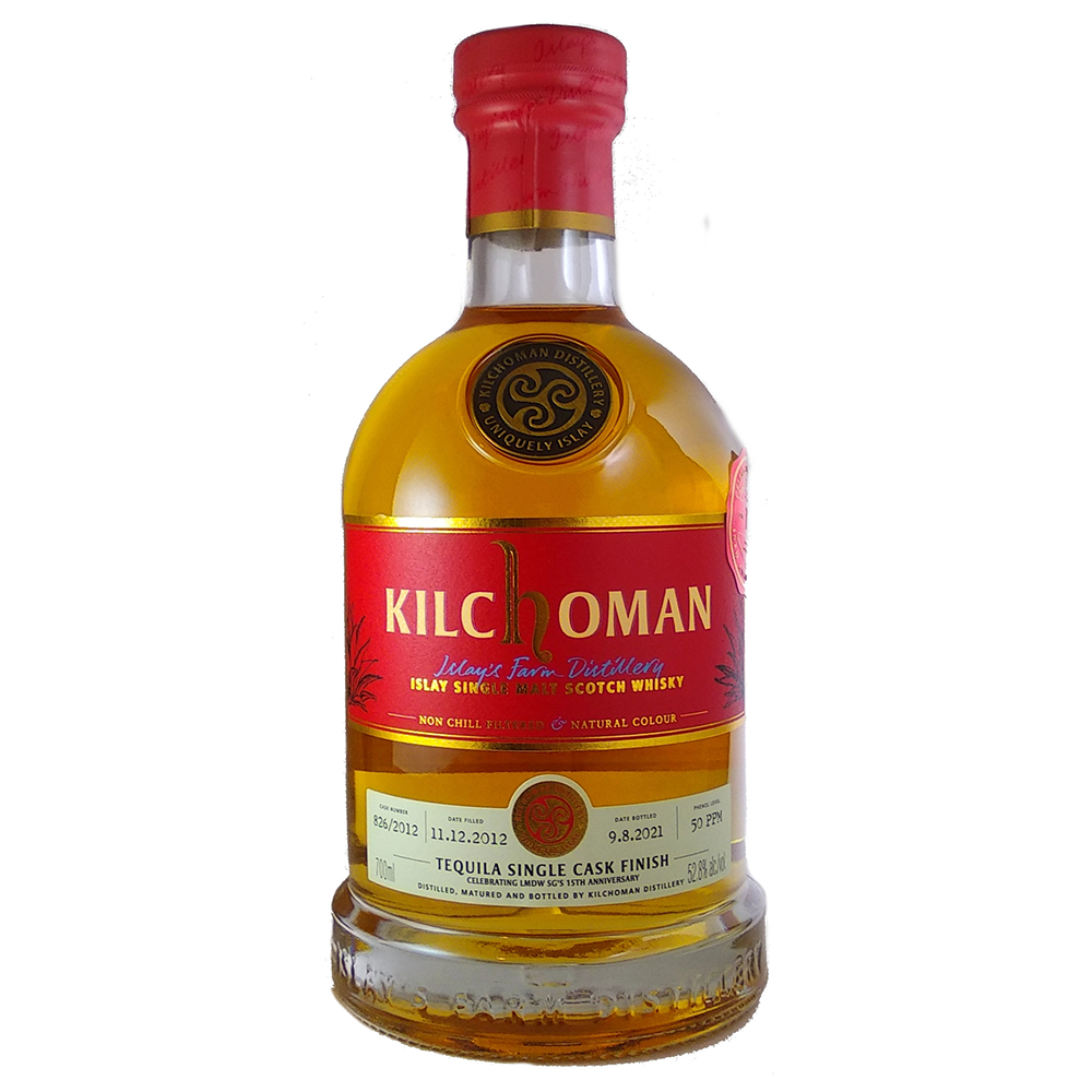 Kilchoman 8 Year 2012 Tequila Cask Finish LMDW SG15th Anniversary Single Cask Release Islay Single Malt Scotch Whisky ABV 52.8% Vol 700ml / 70cl (With Gift Box)