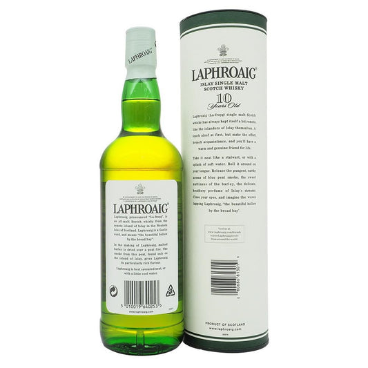 Laphroaig 10 Year Old Islay Single Malt Scotch Whisky ABV 40% Vol 750ml / 75cl (With Gift Box)