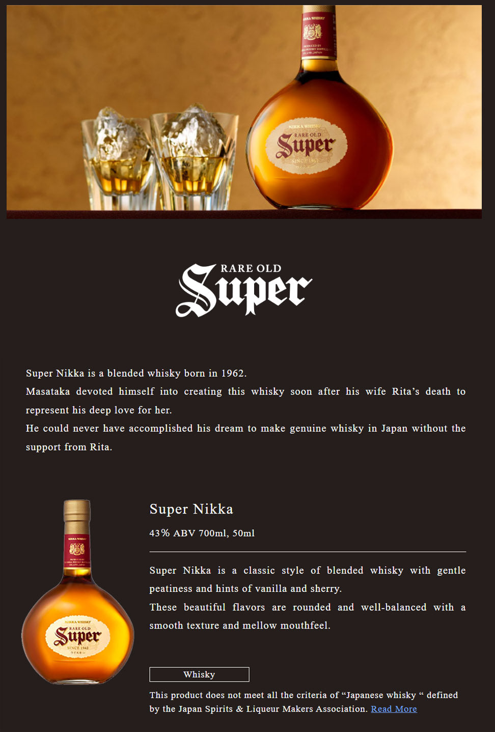 The Nikka Whisky Distillery Rare Old Super Blended Whisky ABV 43% Vol 70cl / 700ml (With Box)