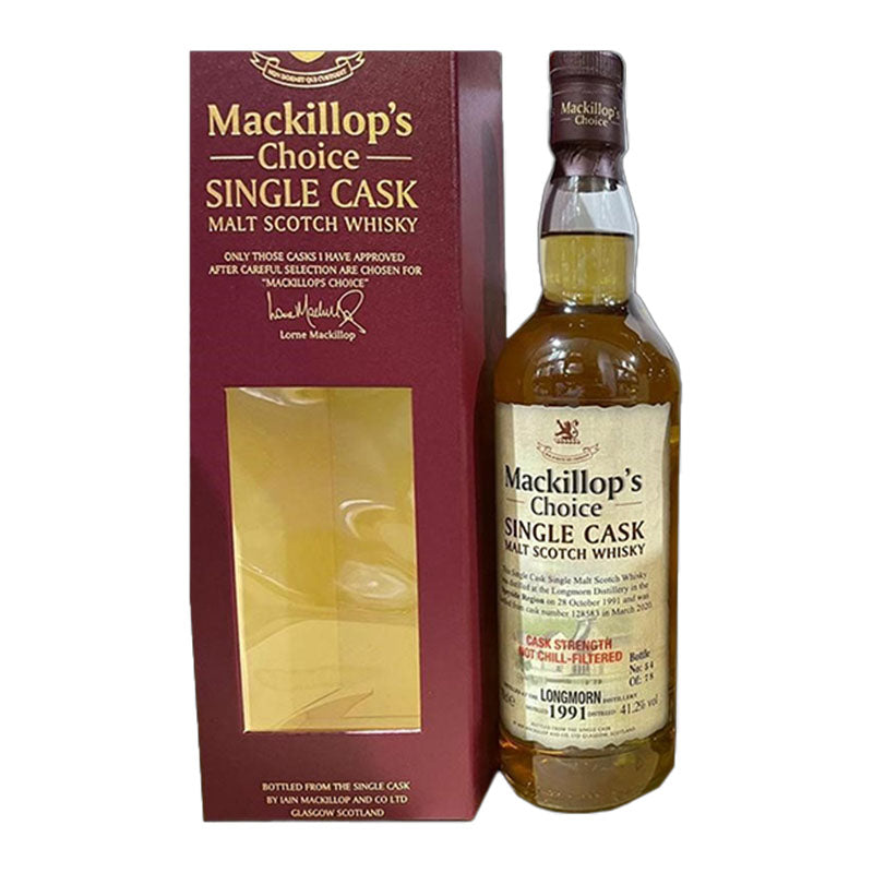 Longmorn Distillery 1987 33 Year Old Mackillop's Choice Cask Single Cask Cask Strength Speyside Single Malt Scotch Whisky ABV 40.1% Vol 700ml / 70cl (Pre-Order 7 Days)