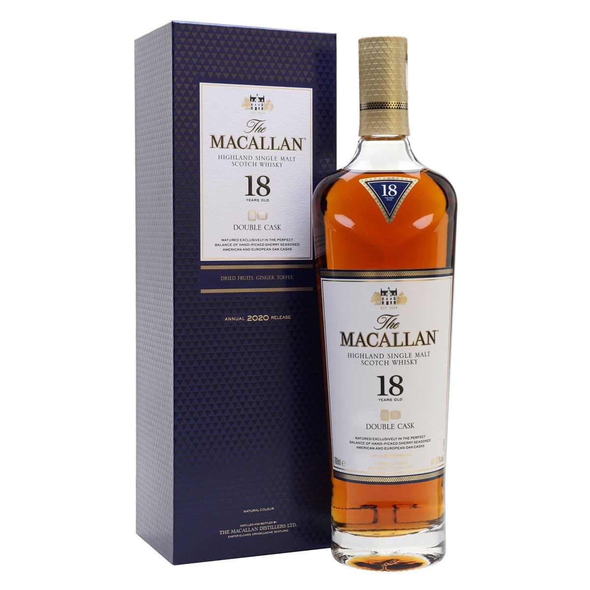 The Macallan 18 Years Old Double Cask 2020 Release ABV 43% 70cl With Gift Box