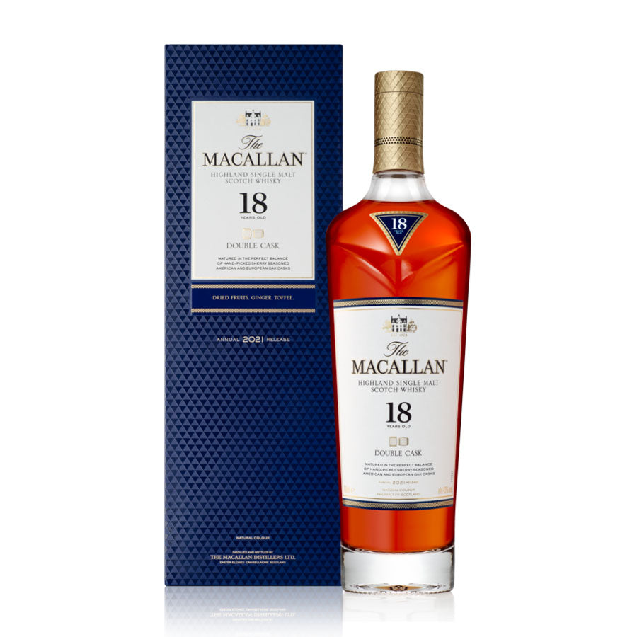 The Macallan 18 Year Old Double Cask 2021 Release ABV 43% 700ml with Gift Box