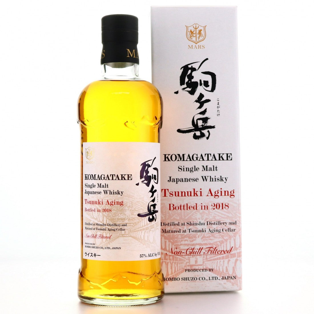 Mars Komagatake 駒ヶ岳 Distilled at Shinshu Distillery Matured at Tsunuki Ageing Cellar Bottled in 2018 Single Malt Japanese Whisky ABV 57% Vol 70cl / 700ml