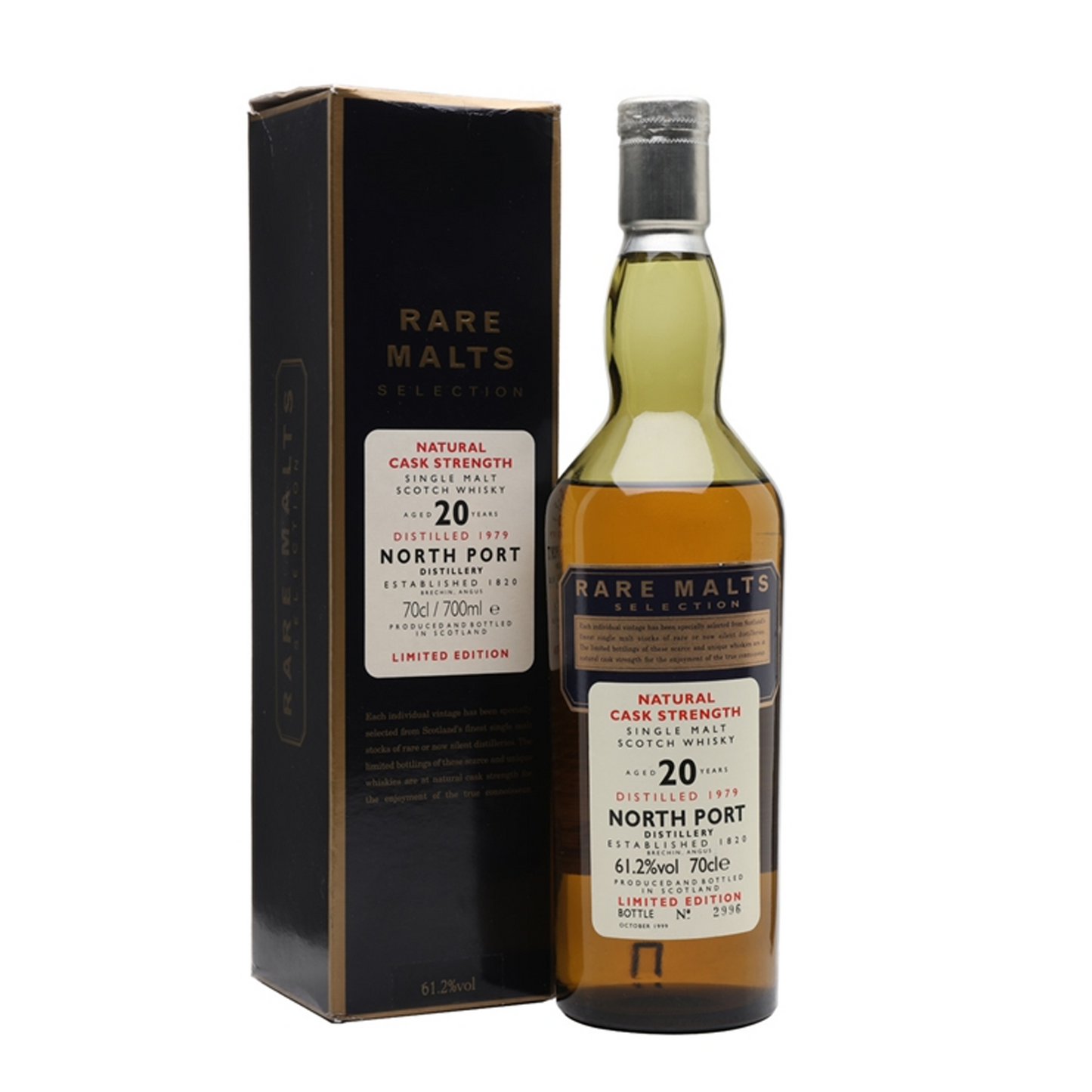 North Port Distillery 20 Year Old Distilled in 1979 Rare Malts Selections Limited Edition Natural Cask Strength Highland Single Malt Scotch Whisky ABV 61.2% Vol 70cl / 700ml
