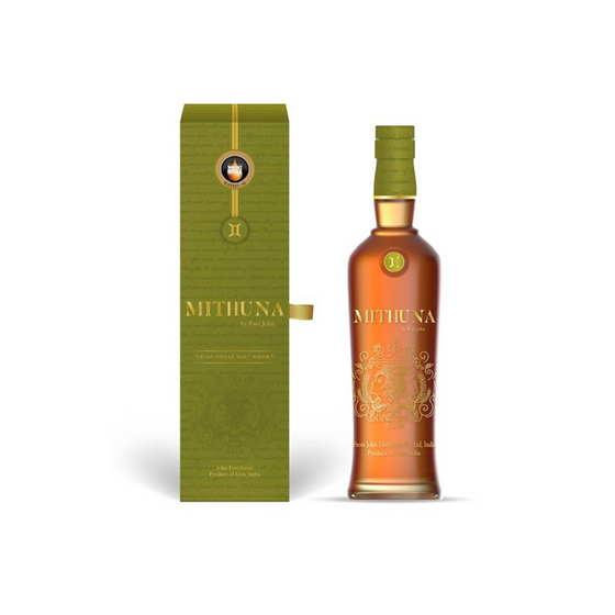 Paul John Mithuna American Oak Indian Single Malt Whisky ABV 58% 70cl with Gift Box