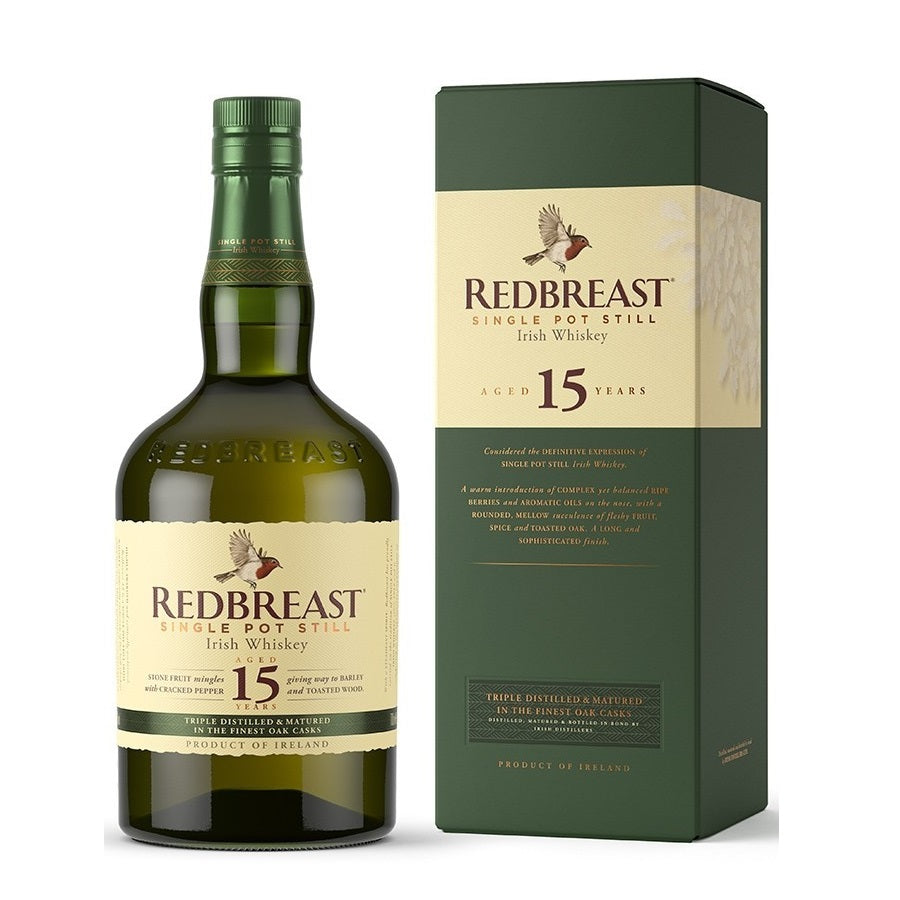Redbreast 15 Year Old Single Pot Still Irish Whiskey ABV 46% Vol 700ml / 70cl (With Gift Box)