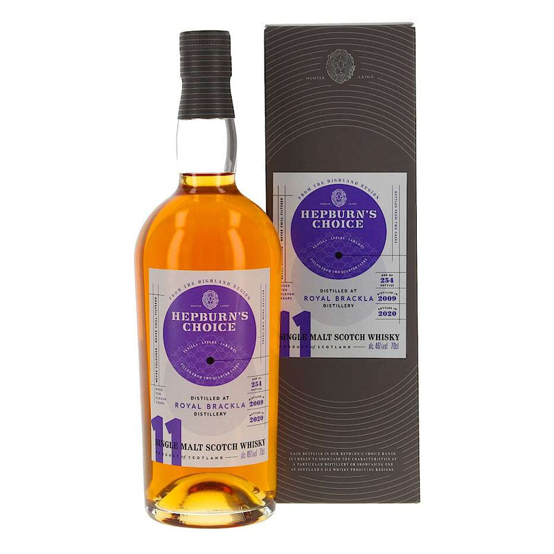 Royal Brackla Distillery 2009 11 Year Old Hepburn's Choice (New) Highland Single Malt Scotch Whisky ABV 46% 70cl / 700ml with Gift Box (Pre-Order 7 Days)