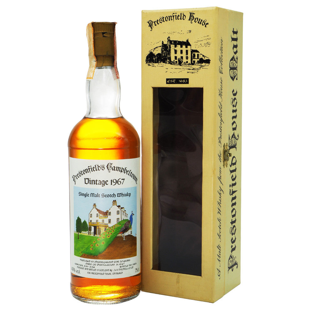 Springbank Vintage 1967 Cadenhead for Prestonfield House Matured in Sherry Wood for 20 Years Campbeltown Single Malt Scotch Whisky ABV 46% Vol 75cl / 750ml