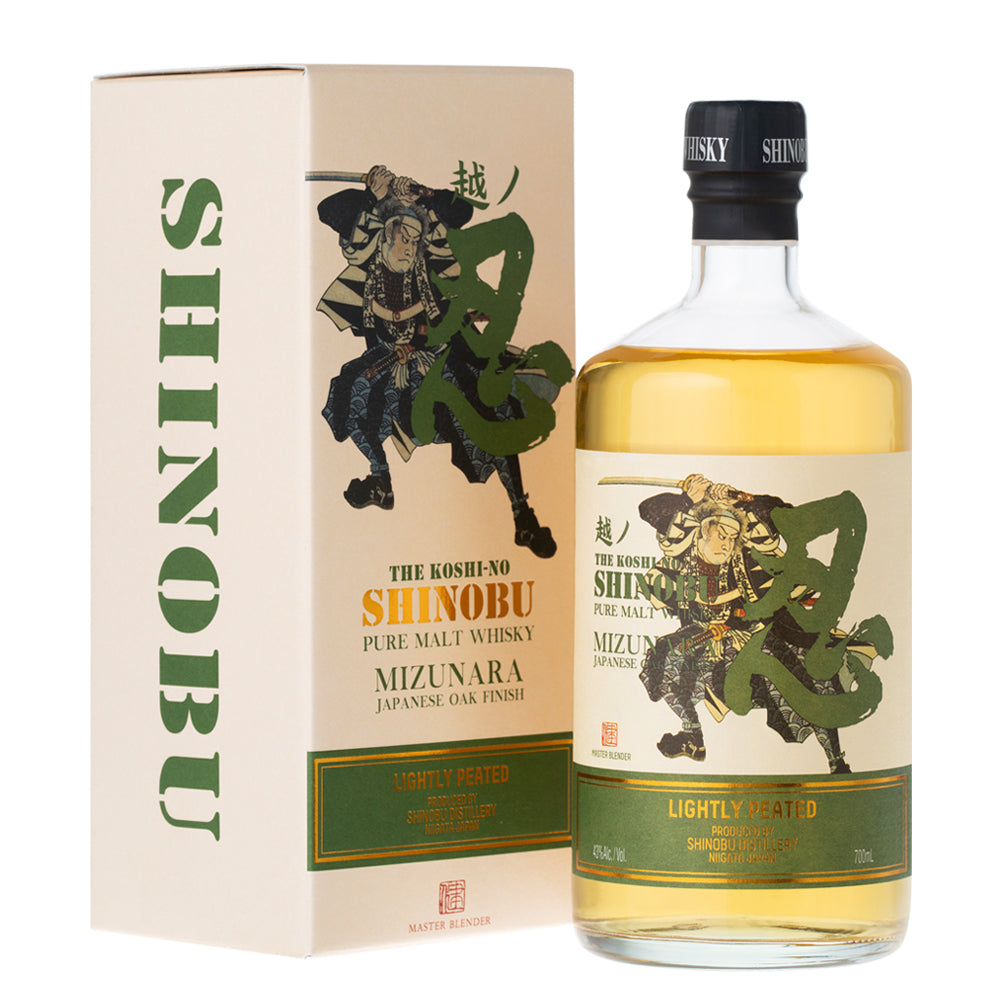 The Koshi-No Shinobu Distillery 越ノ忍 Pure Malt Whisky Lightly Peated Mizunara Japanese Oak Finish ABV 43% Vol 700ml / 70cl (With Gift Box)