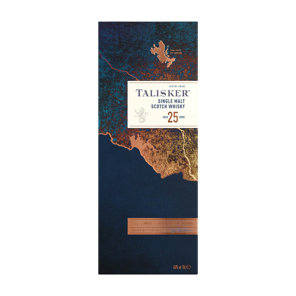 Talisker 25 Year Old, Single Malt Scotch Whisky Vol ABV 45.8% 700ml With Gift Box