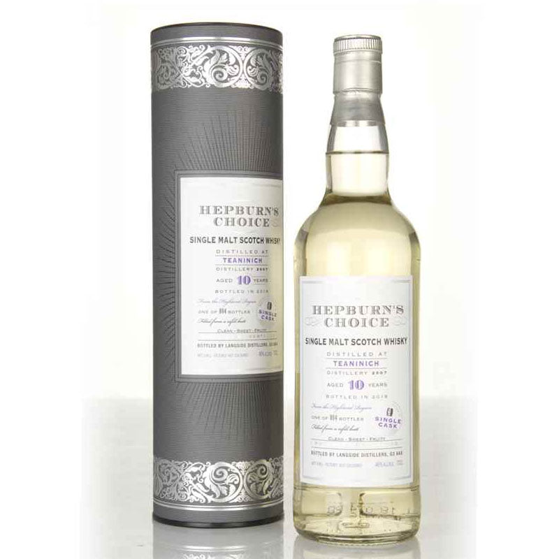 Teaninich Distillery 2007 10 Year Old Hepburn's Choice (New) Series Single Cask Highland Single Malt Scotch Whisky ABV 46% Vol 70cl / 700ml (With Gift Box. Pre-Order 7 Days)