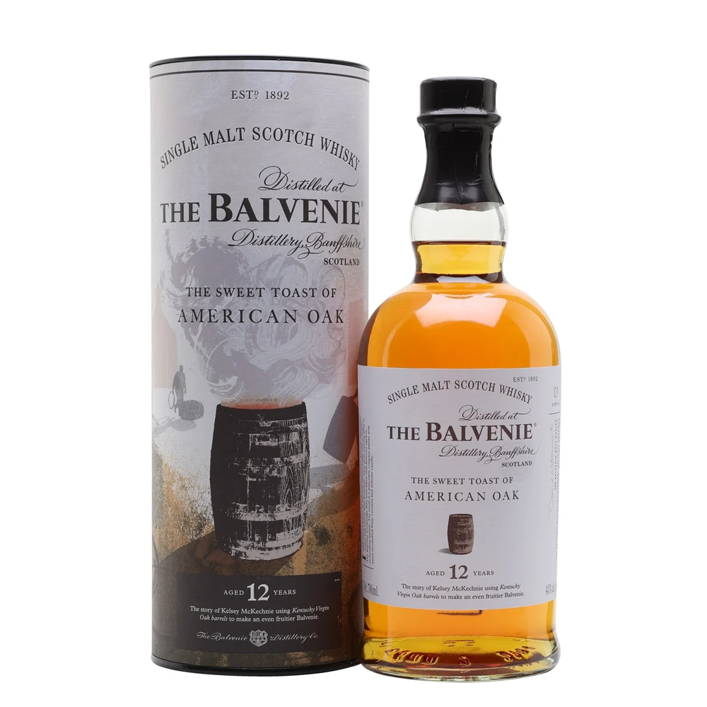 The Balvenie Aged 12 Years The Sweet Toast of American Oak Single Malt Scotch Whisky ABV 43% Vol 70cl / 700ml