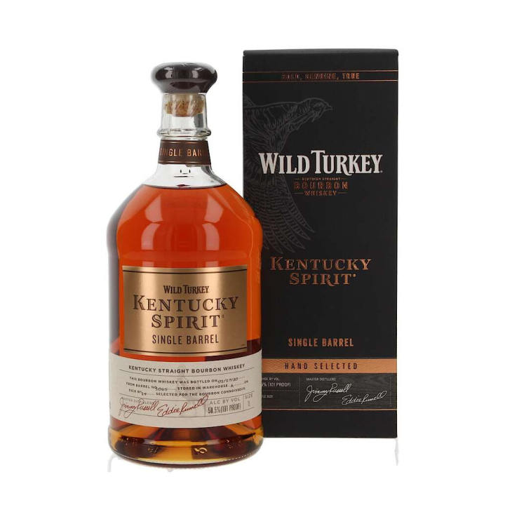 Wild Turkey Kentucky Spirit Single Barrel Hand Selected Kentucky Straight Bourbon Whiskey ABV 50.5% Vol 1000ml/1L/100cl (With Gift Box)