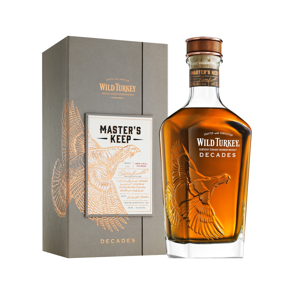 Wild Turkey Aged 10 to 20 years Master's Keep 2.0 Decades (Bottled in 2017) Kentucky Straight Bourbon Whiskey 104 Proof ABV 52.5% Vol 750ml / 75cl (With Gift Box)