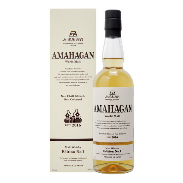 Nagahama Distillery 長濱蒸溜所 AMAHAGAN World Malt Whisky – Edition No.1 Bourbon Cask Finish ABV 47% Vol 700ml / 70cl (With Gift Box)