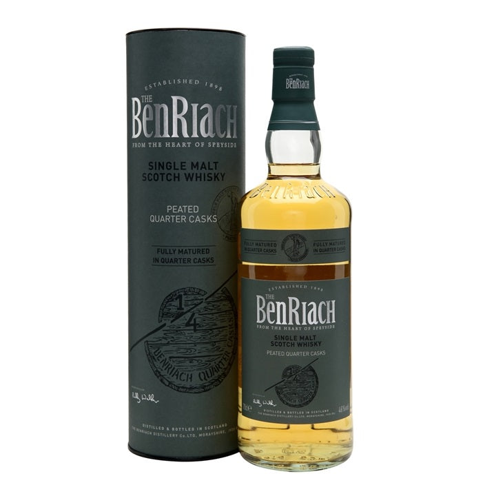 The BenRiach Peated Quarter Casks Speyside Single Malt Scotch Whisky ABV 46% Vol 700ml / 70cl (With Gift Box)