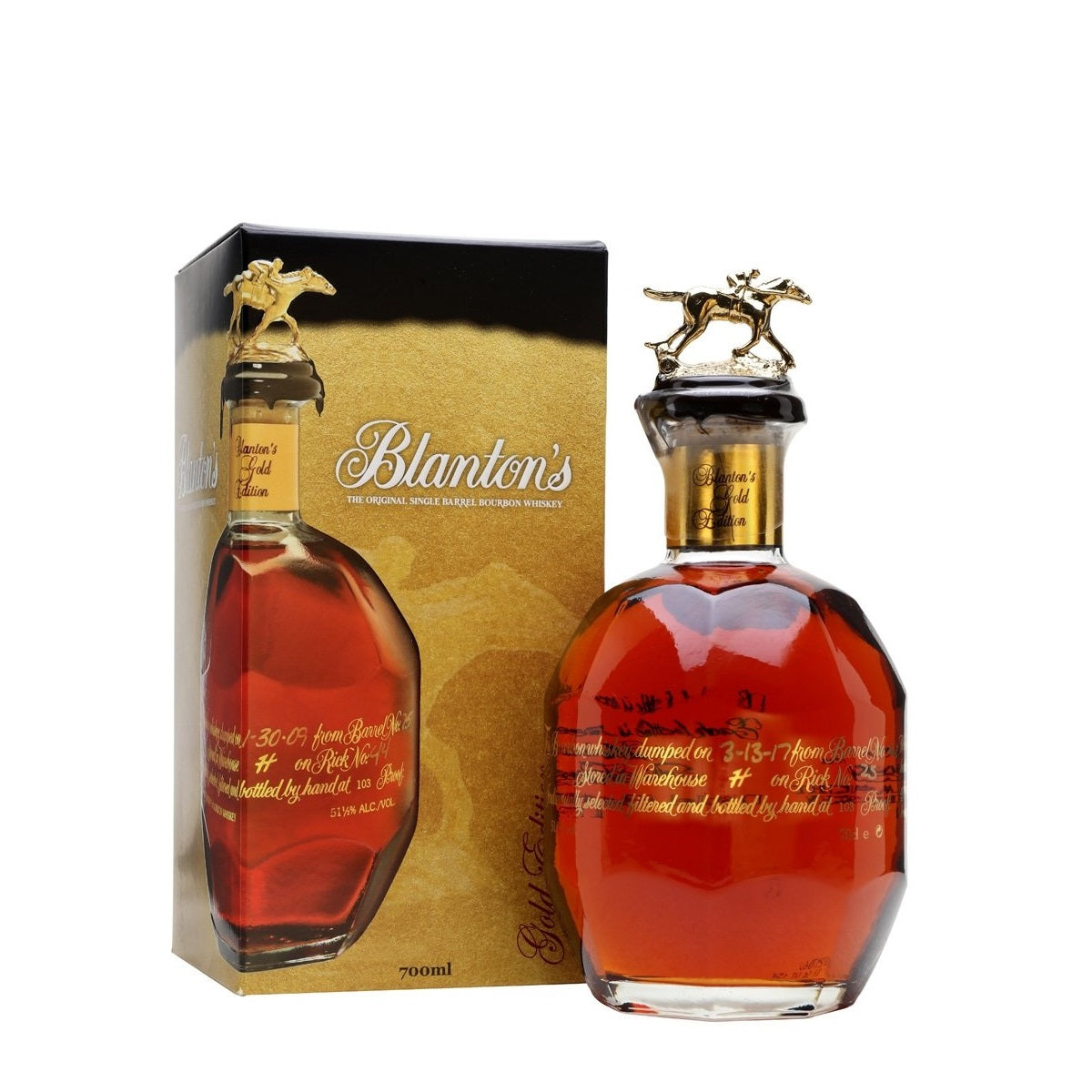 (12.12xChristmas Sale) Blanton's Gold Edition Single Barrel Kentucky Straight Bourbon Whiskey ABV 51.5% 70cl/700ml with Gift Box