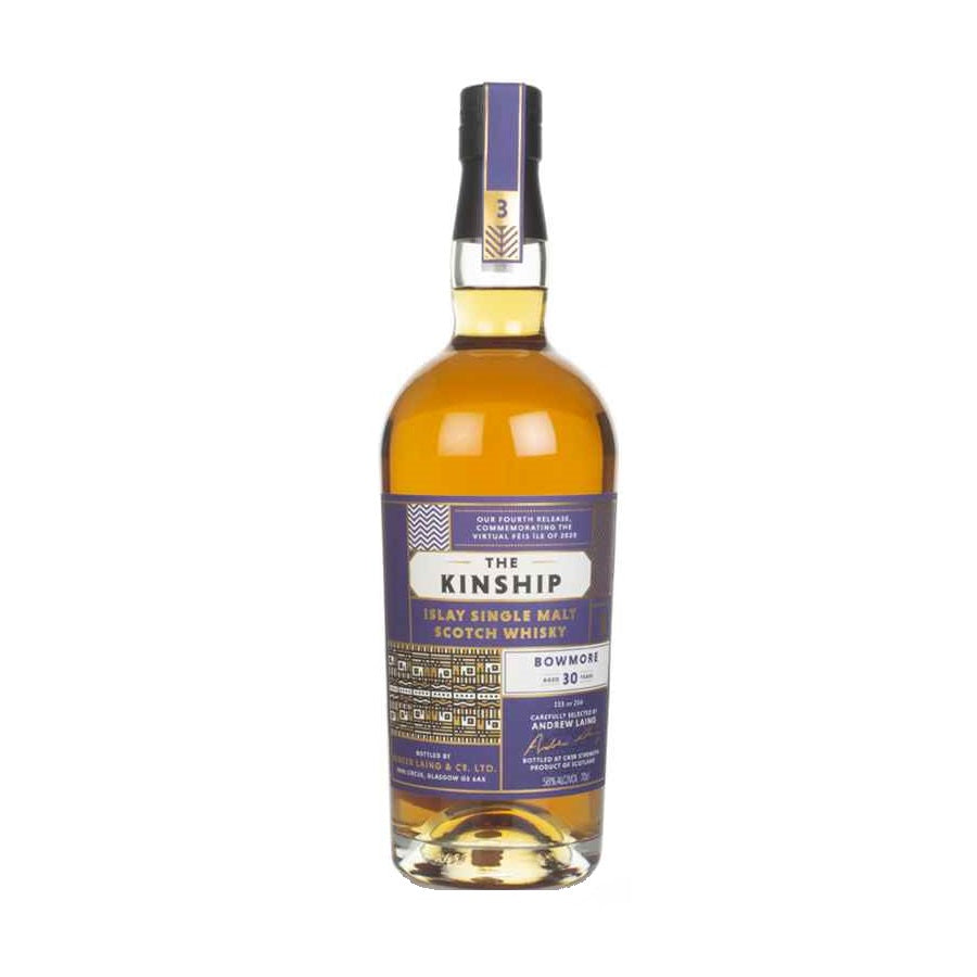 Bowmore 1990 30 Year Old Hunter Laing The Kinship 4th / 2020 Release Cask Strength Islay Single Malt Scotch Whisky ABV 58% Vol 700ml / 70cl