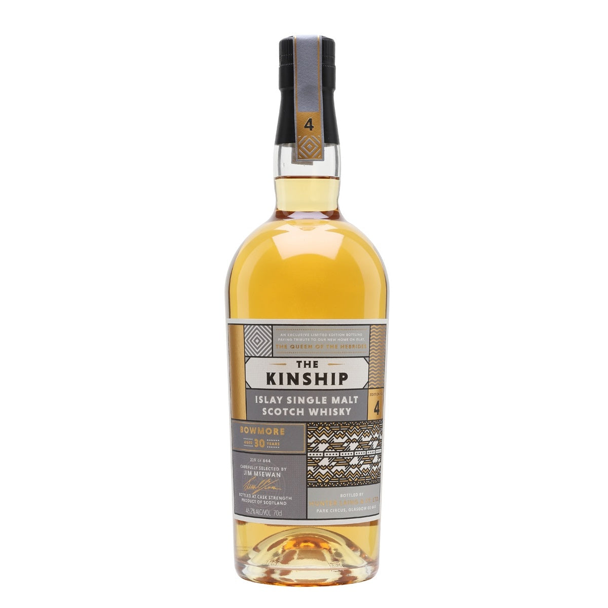 Bowmore 1989 30 Year Old Hunter Laing The Kinship 3rd / 2019 Release Cask Strength Islay Single Malt Scotch Whisky ABV 46.2% Vol 700ml / 70cl