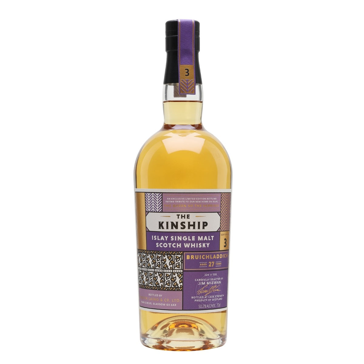 Bruichladdich 1992 27 Year Old Hunter Laing The Kinship 3rd / 2019 Release Bottled at Cask Strength Islay Single Malt Scotch Whisky ABV 50.2% Vol 700ml / 70cl