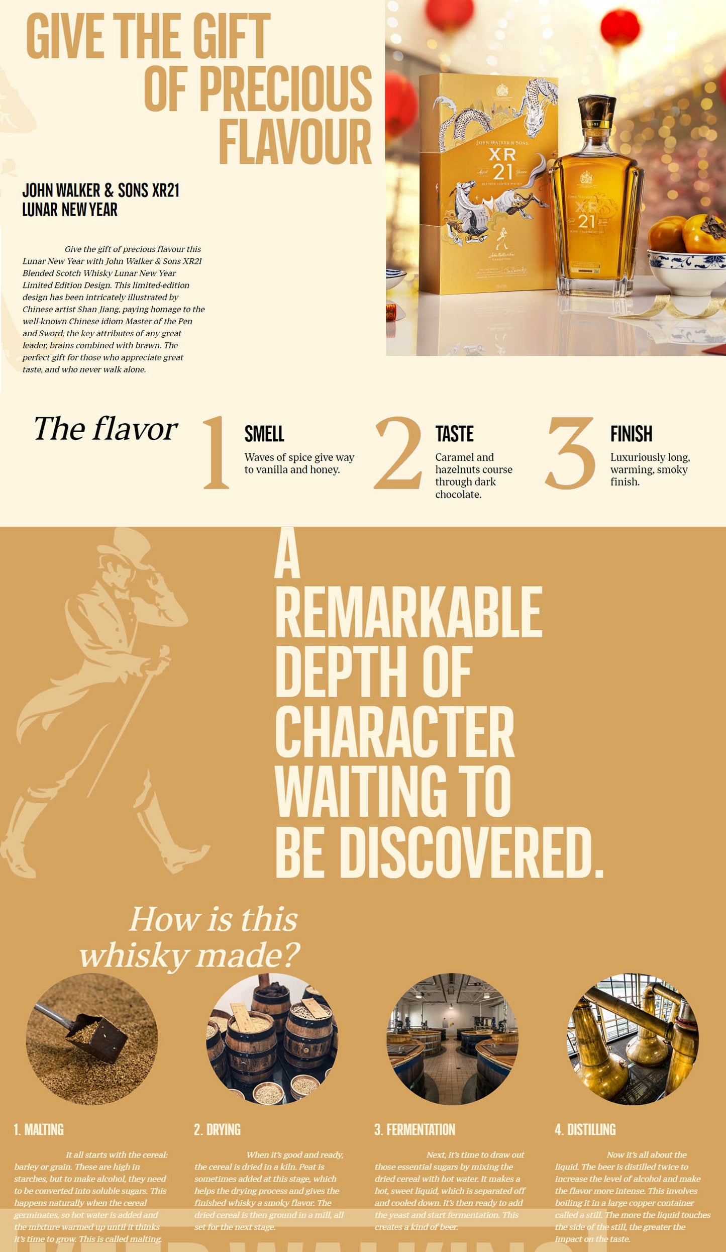 Johnnie Walker (John Walker & Sons) XR 21 Year Old CNY 2022 Blended Scotch Whisky ABV 40% Vol 75cl / 750ml