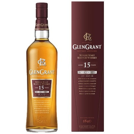 Glen Grant 15 Year Old Batch Strength First Edition Rothes Speyside Single Malt Scotch Whisky ABV 50% Vol 1000ml / 100cl / 1L