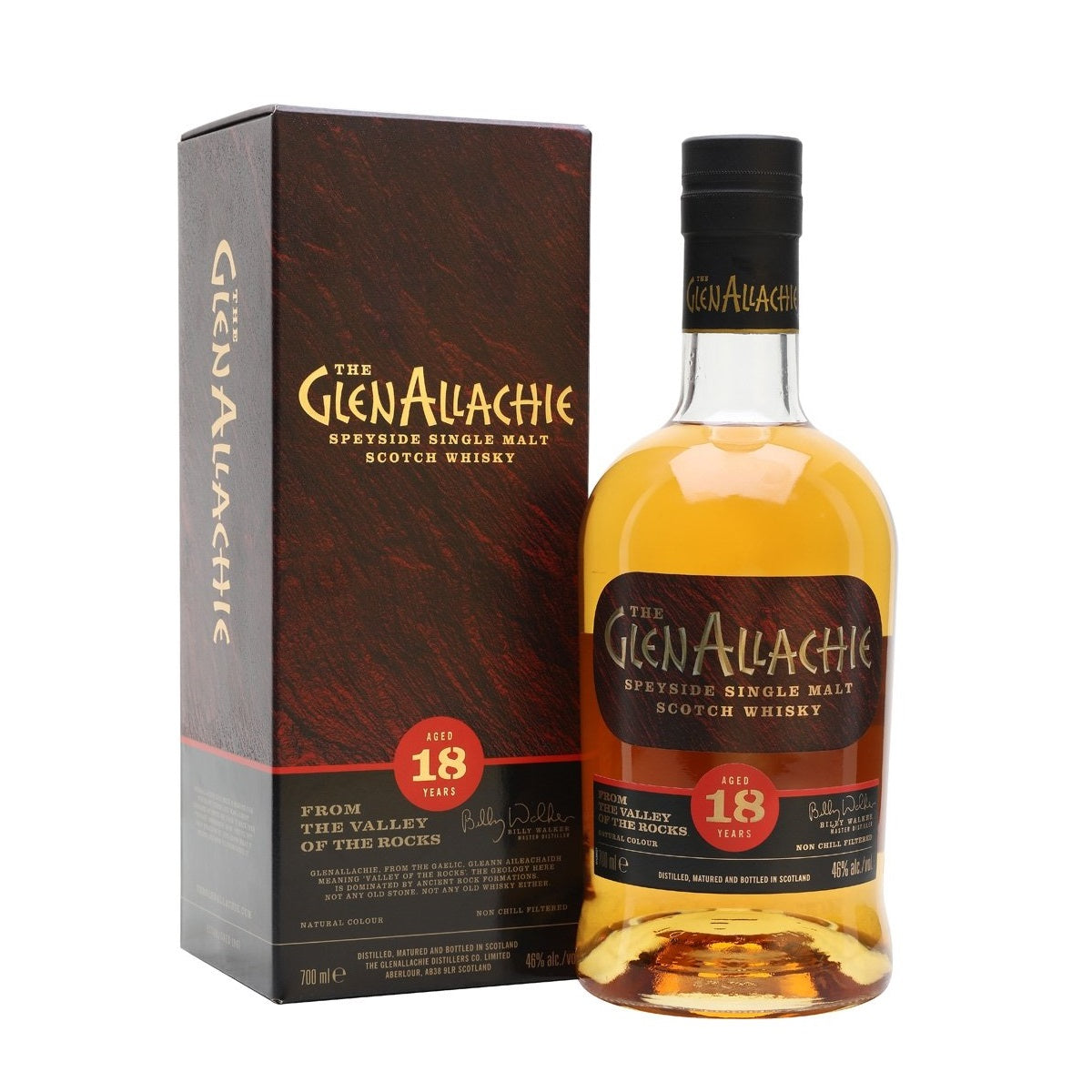 The Glenallachie 18 Year Old From The Valley Of The Rocks Speyside Single Malt Scotch Whisky ABV 46% Vol 700ml / 70cl (With Gift Box)