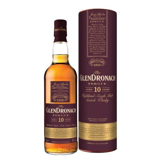 The Glendronach Forgue 10 Year Old Travel Exclusive Highland Single Malt Scotch Whisky ABV 43% Vol 100cl / 1000ml / 1L