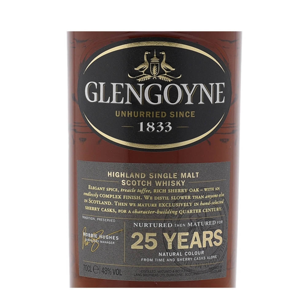 Glengoyne 25 Year Old Highland Single Malt Scotch Whisky ABV 48% Vol 70cl / 700ml