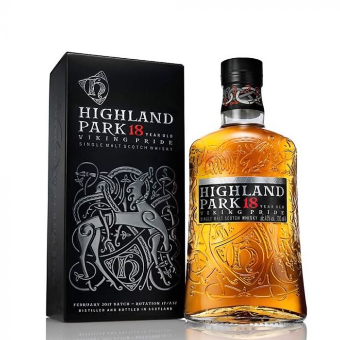 Highland Park 18 Year Old Viking Pride Kirkwall Isle of Orkney Single Malt Scotch Whisky ABV 43% Vol 700ml / 70cl (With Gift Box)