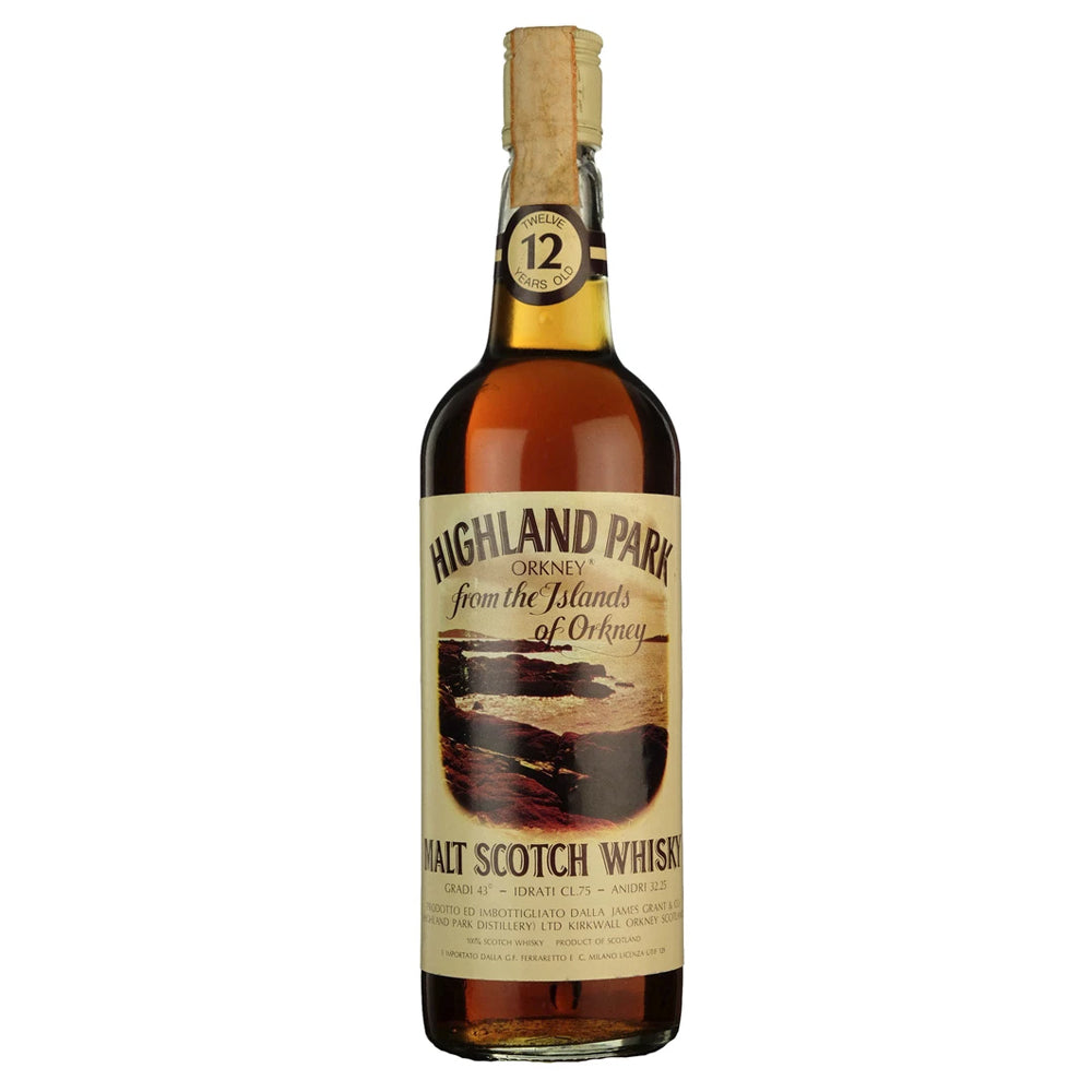 Highland Park 12 Year Old Bottled 1970s Kirkwall Isle of Orkney Single Malt Scotch Whisky ABV 43% Vol 750ml / 75cl