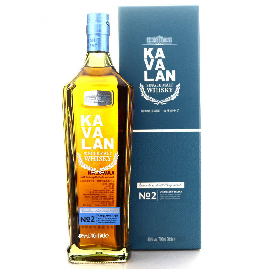 Kavalan Distillery Select No.2 Single Malt Whisky ABV 40% Vol 700ml / 70cl (With Gift Box)