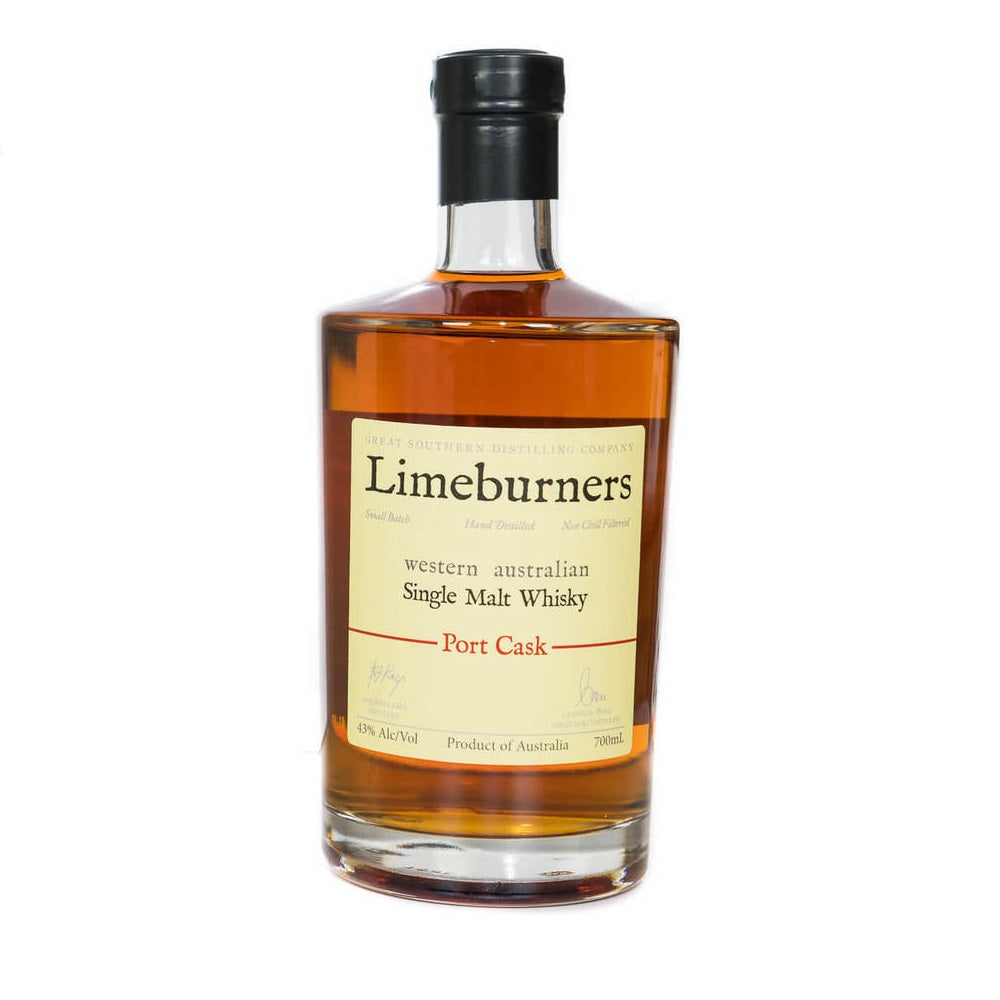 Limeburners Port Cask Small Batch Hand Distilled Non Chill-Filtered Western Australian Single Malt Australian Whisky ABV 43% Vol 70cl / 700ml