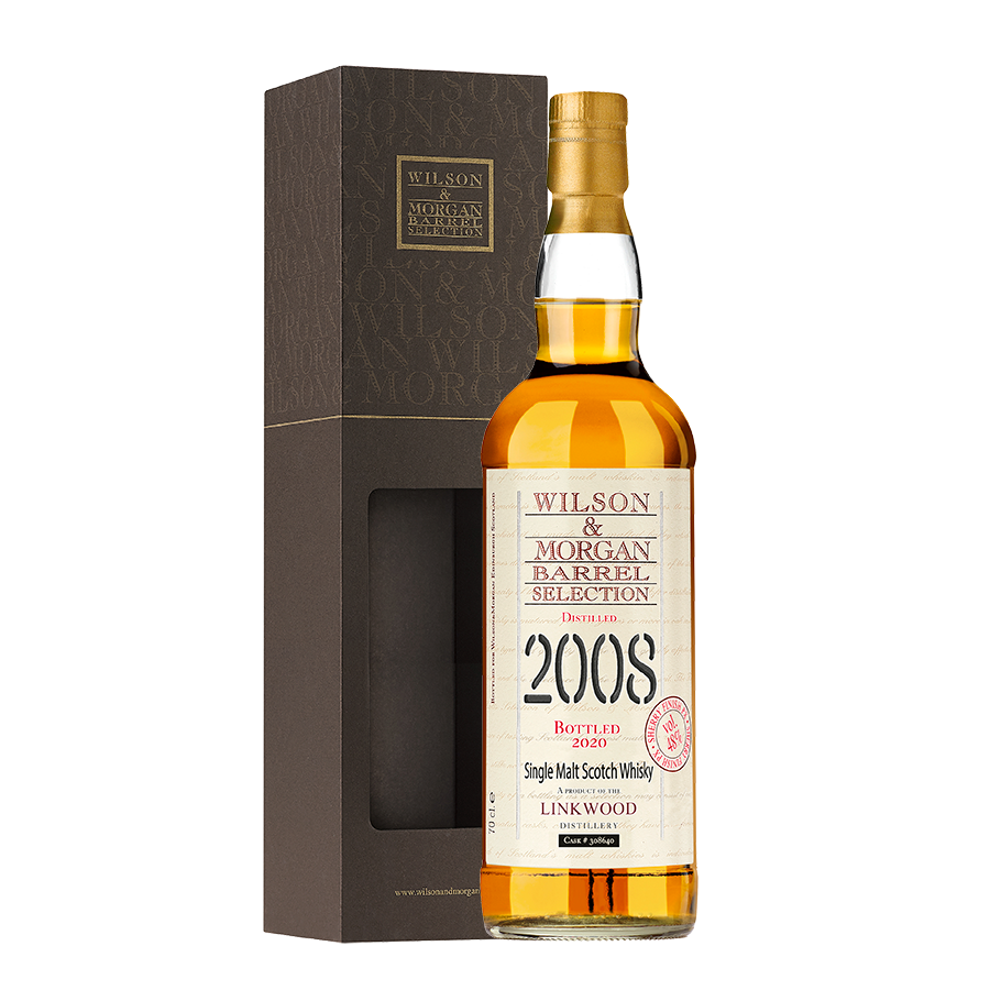 Linkwood Distillery Distilled 2008 Bottled 2020 (12 Year Old) Wilson & Morgan Barrel Selection PX Sherry Finish Single Malt Scotch Whisky ABV 48% Vol 70cl / 700ml (With Gift Box)