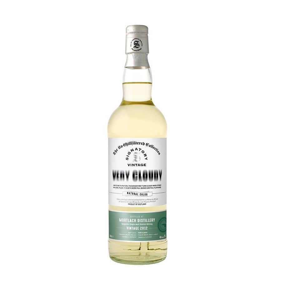 Mortlach 2012 Signatory Vintage 8 Year Old Very Cloudy Speyside Single Malt Scotch Whisky ABV 46.0% Vol 70cl / 700ml
