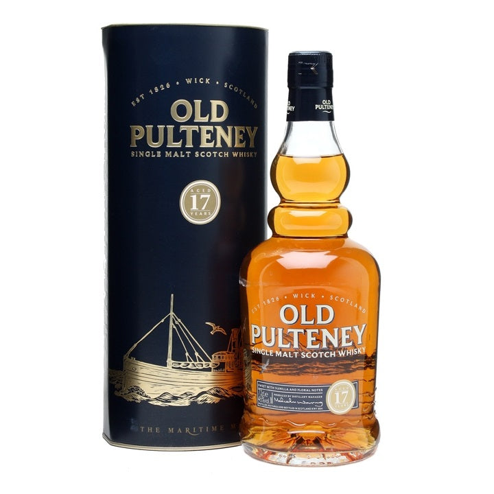 Old Pulteney 17 Year Old Vanilla and Floral Notes Highland Single Malt Scotch Whisky ABV 46% Vol 70cl / 700ml (With Gift Box)