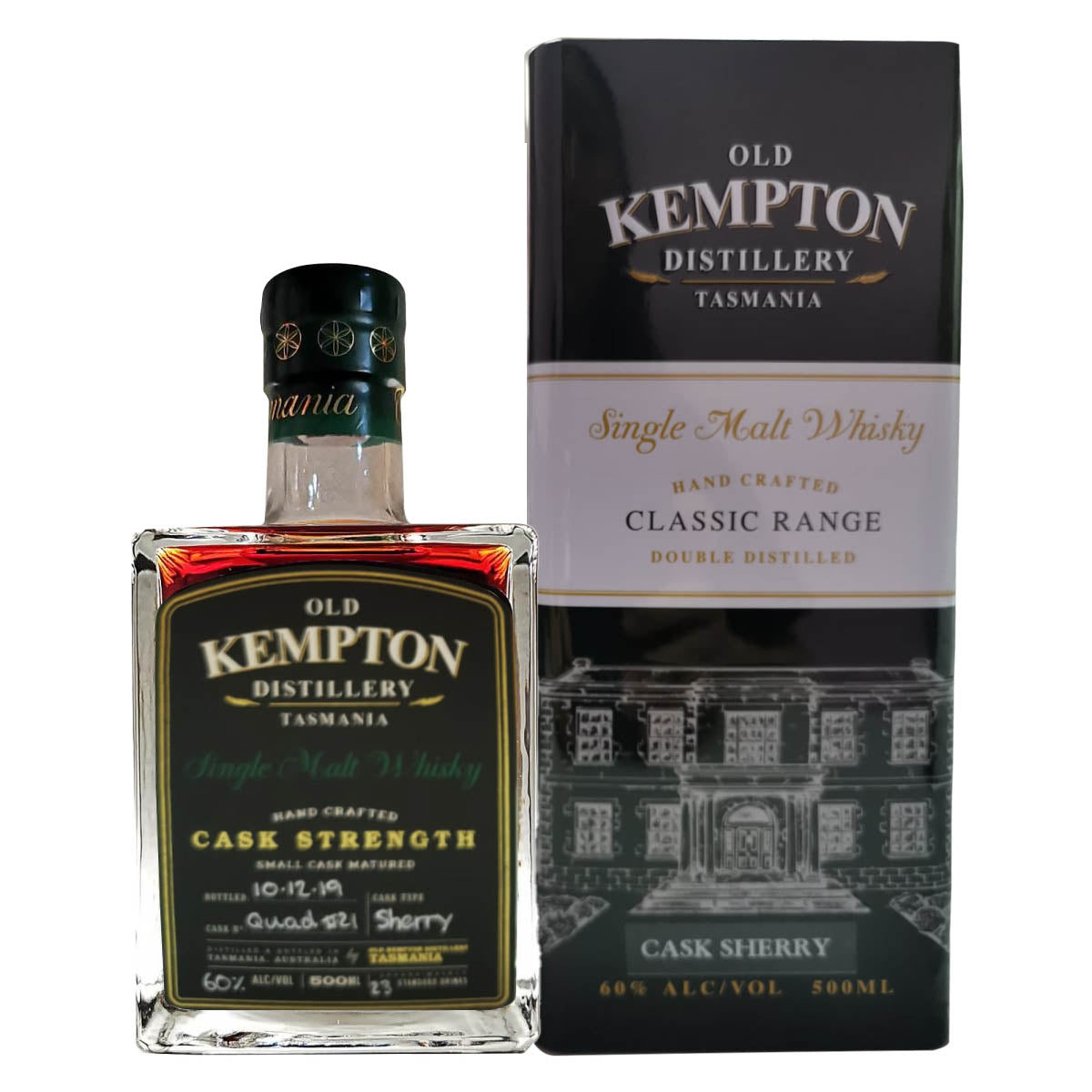 Old Kempton Cask Strength Sherry Cask Quad #21 Small Cask Matured Hand Crafted Tasmanian Single Malt Australian Whisky ABV 60% Vol 50cl / 500ml